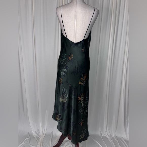 AllSaints Alexia Lilly Silk Blend Asymmetrical Slip Dress - Picture 7 of 9